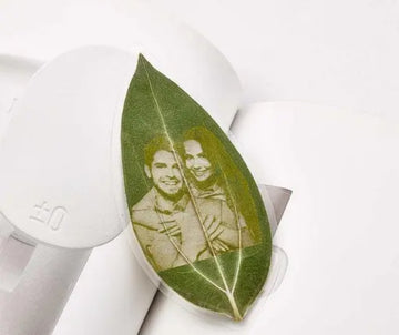 Personalized photo leaf bookmark 🌿☘️