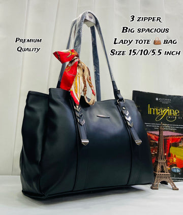 3 Zipper Tote Bag | Stylish, Secure & Super Functional!