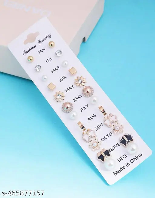 Our Combo of 12 Earring Pairs – Perfect for Girls